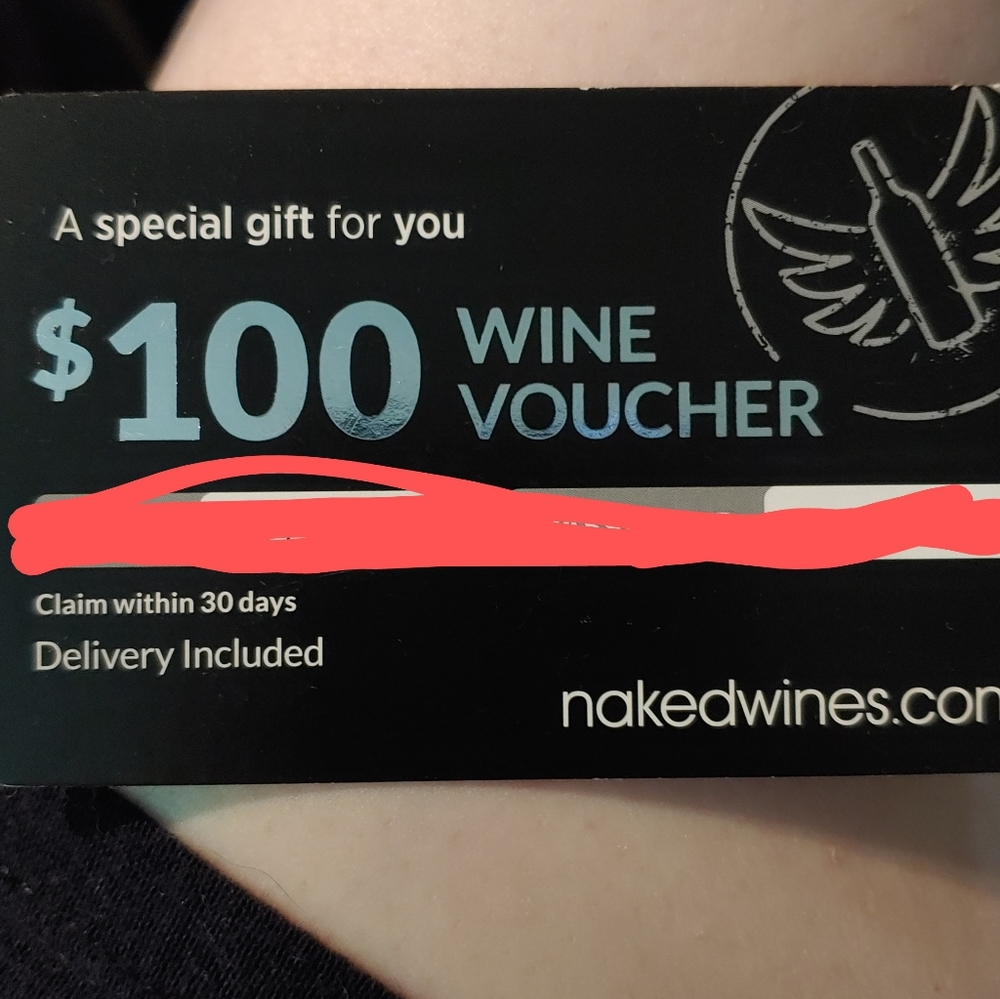 100$ wine voucher NEW